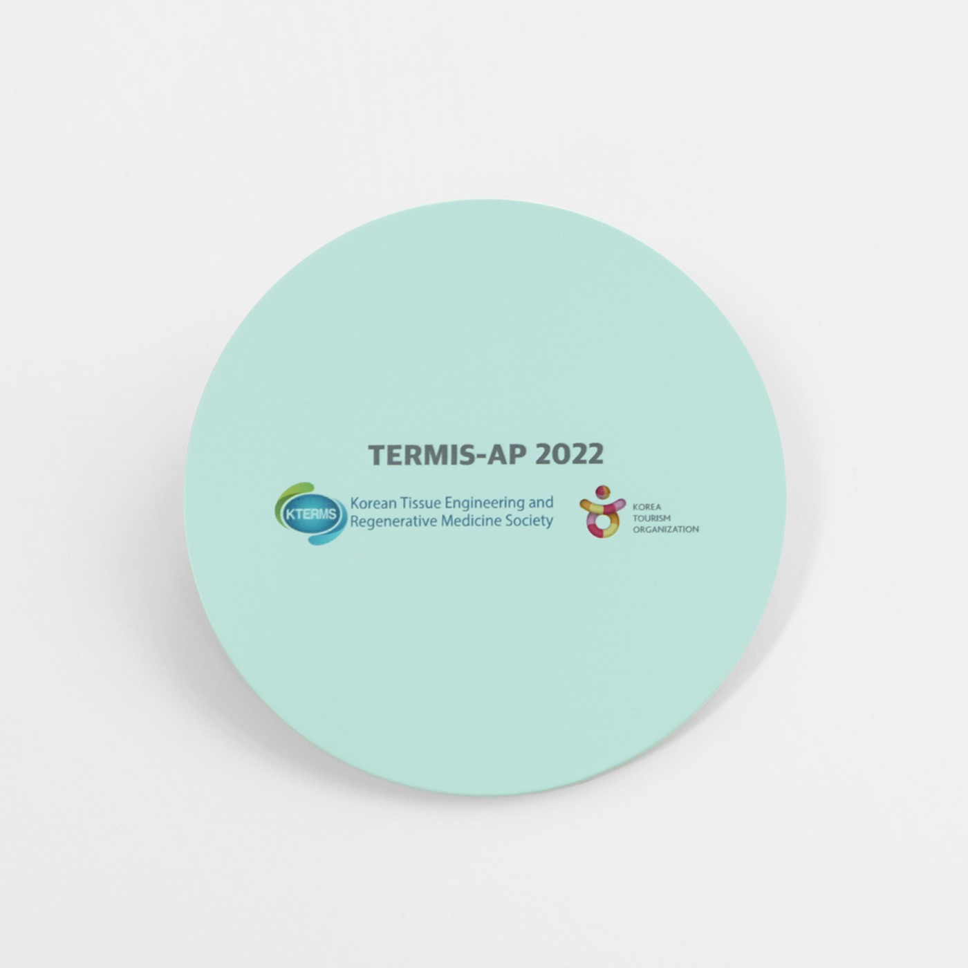 원형컵받침 &#039;TERMIS-AP 2022&#039; 로고인쇄